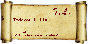 Todorov Lilla névjegykártya